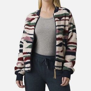 Prana || Polar Escape Reversible Hi Pile Fleece Bomber Jacket Size L